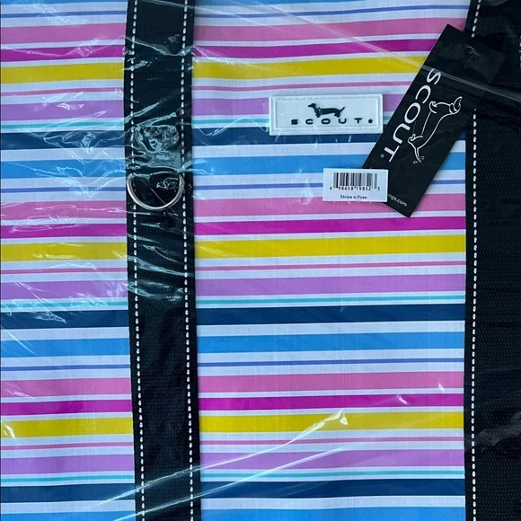 SCOUT Original Deano Stripe a Pose Tote Bag NWT Size 19" W x 15" H x 10" D - Picture 5 of 8